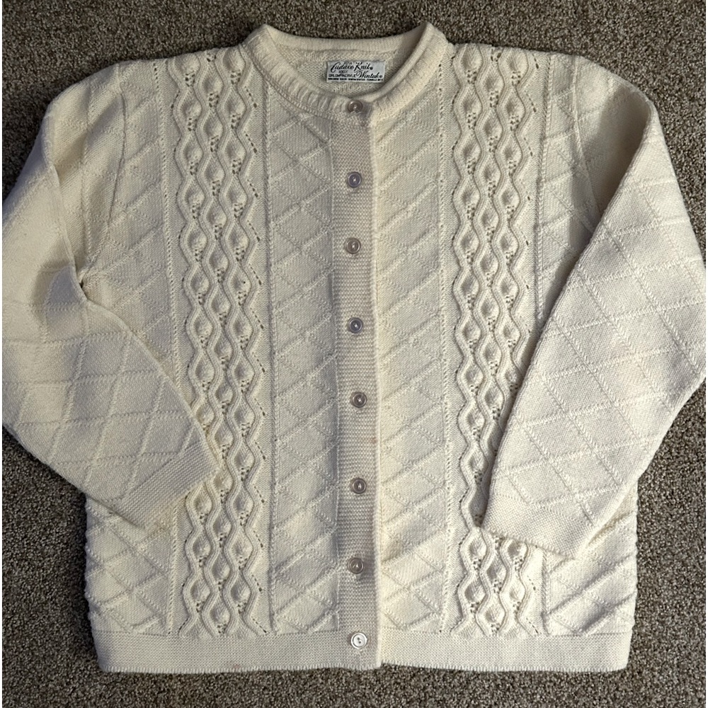 Vintage cardigan, Cuddle Knit Wintak sweater, large cardigan